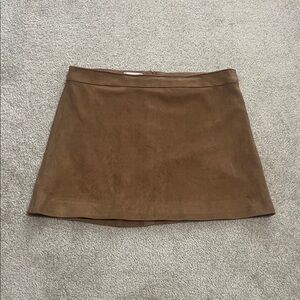 Altar’d State Brown Suede Mini Skirt